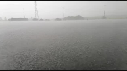 Fuerte tormenta en el peaje de Zuasti