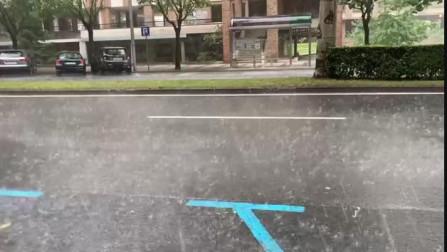 Fuerte tormenta este jueves en Pamplona