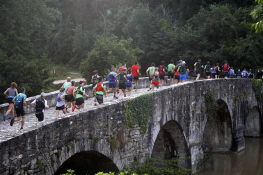 Corredores que este domingo 20 de junio participaron en la prueba de 25 kilómetros con salida y llegada en Villava