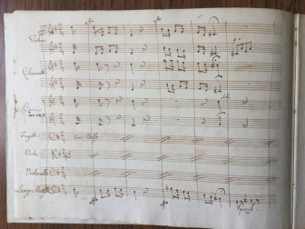 Página de la Sinfonía a piena orchestra (María Luisa de Borbón – Reina de Etruria)