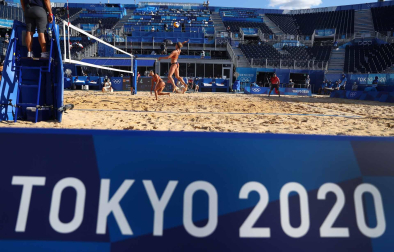 Aficionados australianos durante el partido de tenis de mesa femenino