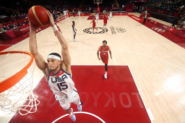 Devin Booker (USA) en su partido frente a Irán