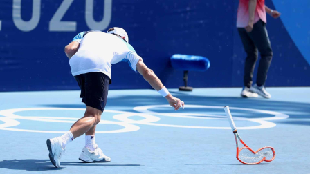 Enfado del tenista argentino Diego Schwartzman