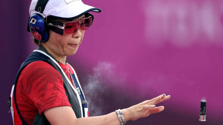La representante japonesa de tiro