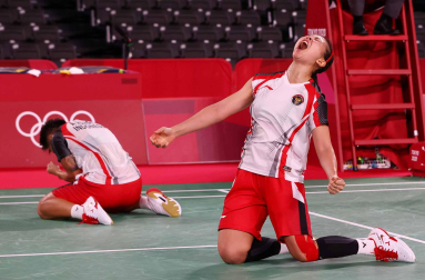 Celebración indonesia de badminton
