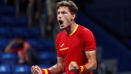 Pablo Carreño celebra su pase en tenis
