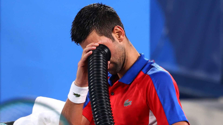 Djokovic durante su partido de tenis