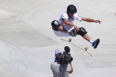 Skater americano durante su prueba