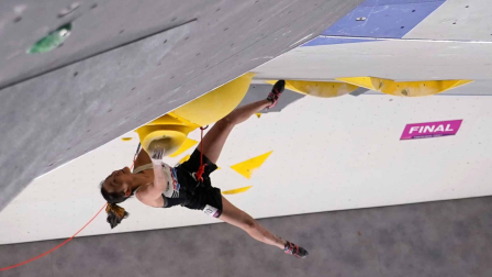 Escaladora de Corea del Sur durante la final