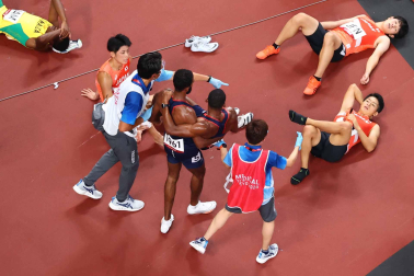 Final de la prueba de 4x400 masculino