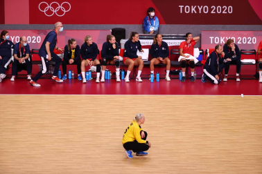 Miembros del equipo noruego de balonmano femenino