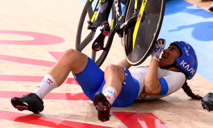 Caída en la prueba femenina de Omnium