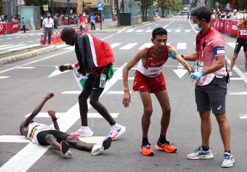 Final de la prueba de maratón