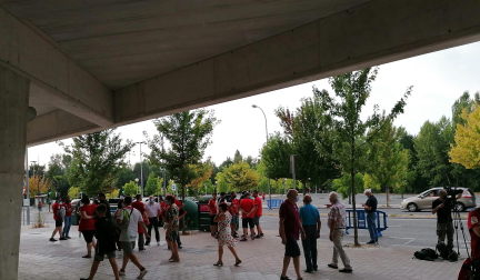 El público regresó al estado osasunista con restricciones tras la pandemia de coronavirus