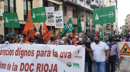 Manifestación de UAGN contra los precios en el sector vitivinícola