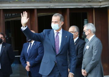 El Rey Felipe, a su llegada a Buluarte