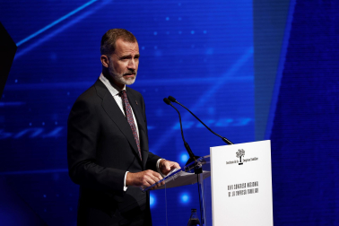 El rey Felipe VI ha inaugurado este lunes en Pamplona la 24 edición del Congreso Nacional de la Empresa Familiar.