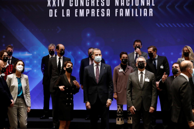 El rey Felipe VI ha inaugurado este lunes en Pamplona la 24 edición del Congreso Nacional de la Empresa Familiar.