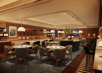 Interior del restaurante Amós, con capacidad para 50 comensales