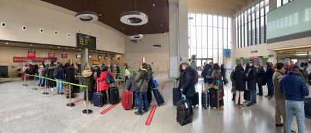 Salidas el puente foral desde el aeropuerto de Pamplona