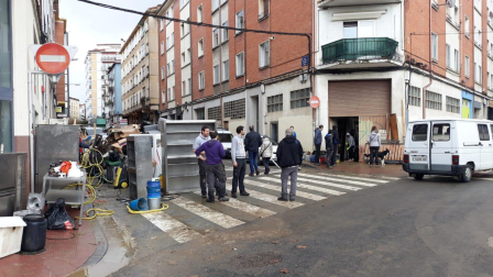 Burlada, el día después de la crecida