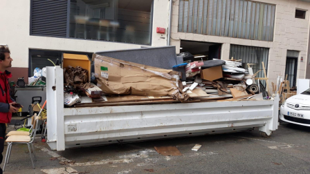 Burlada, el día después de la crecida