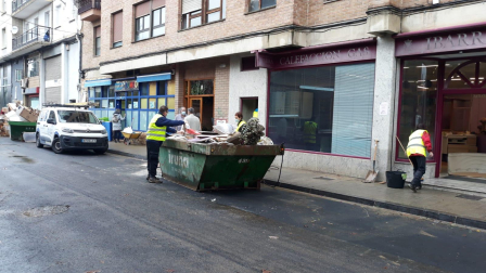 Burlada, el día después de la crecida