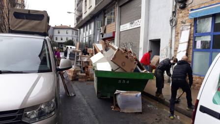 Burlada, el día después de la crecida