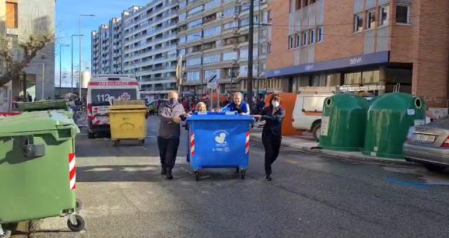 Tareas de limpieza en Tudela