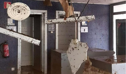 Inundaciones en las piscinas de Burlada