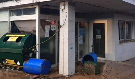 Inundaciones en las piscinas de Burlada