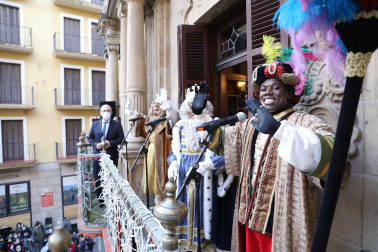 Los Reyes Magos, en el Ayuntamiento de Pamplona./