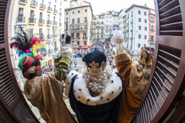 Los Reyes Magos, en el Ayuntamiento de Pamplona