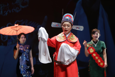 Un momento de la representación de la Ópera Huang Mei