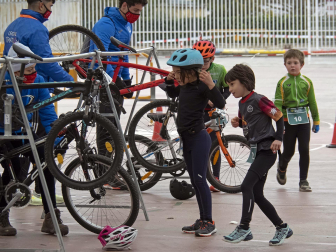 Benjamines y alevines disputaron en Estella el V Duatlón y la segunda jornada de los Juegos Deportivos de Navarra