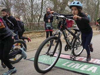 Benjamines y alevines disputaron en Estella el V Duatlón y la segunda jornada de los Juegos Deportivos de Navarra