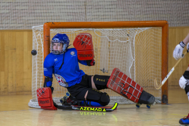 Imagen del partido celebrado el domingo en las instalaciones de la UDC Rochapea entre el equipo ‘D’ de la Rochapea y el de AD Tudela en categoría infantil mixta