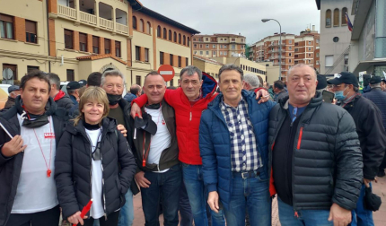 Manifestantes durante las protestas de agricultores y ganadores