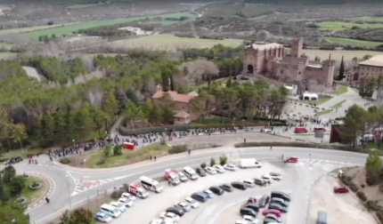 Vídeo aéreo de los peregrinos llegando a Javier