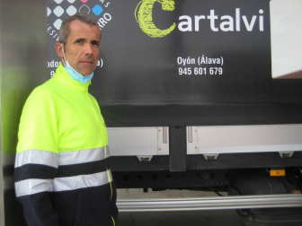 Carlos Ramírez Eguizabal, transportista de la empresa Ezquerro de Lodosa