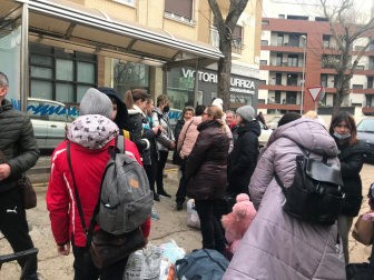 Llegada de refugiados ucranianos a Estella