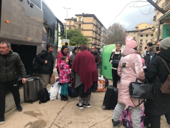 Llegada de refugiados ucranianos a Estella