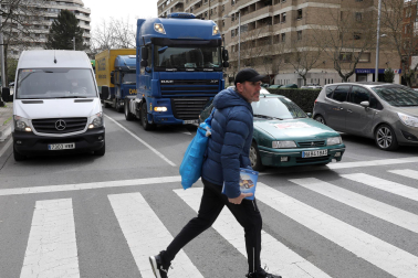 Fotos de la caravana de camiones en Pamplona