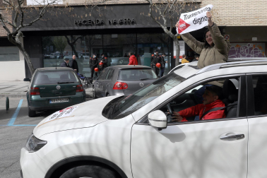 Fotos de la caravana de camiones en Pamplona