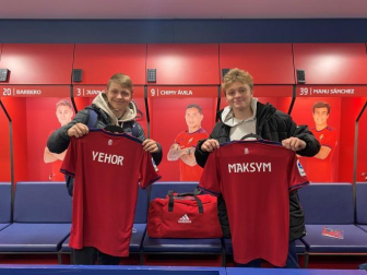 Los dos jóvenes refugiados que ha acogido Osasuna para su cantera