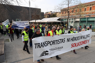 Manifestación convocada por Tradisna en Pamplona.