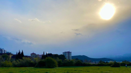 Atardecer sobre Barañain.