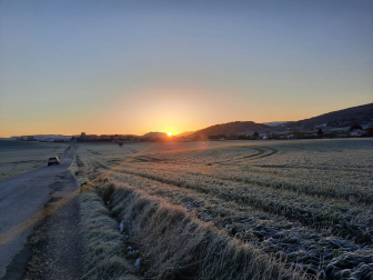 Amanecer helado Tajonar