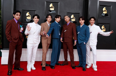 Asistentes a la gala de la 64 edición de los Premios Grammy.