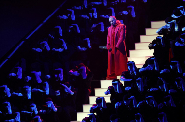 Asistentes a la gala de la 64 edición de los Premios Grammy.
